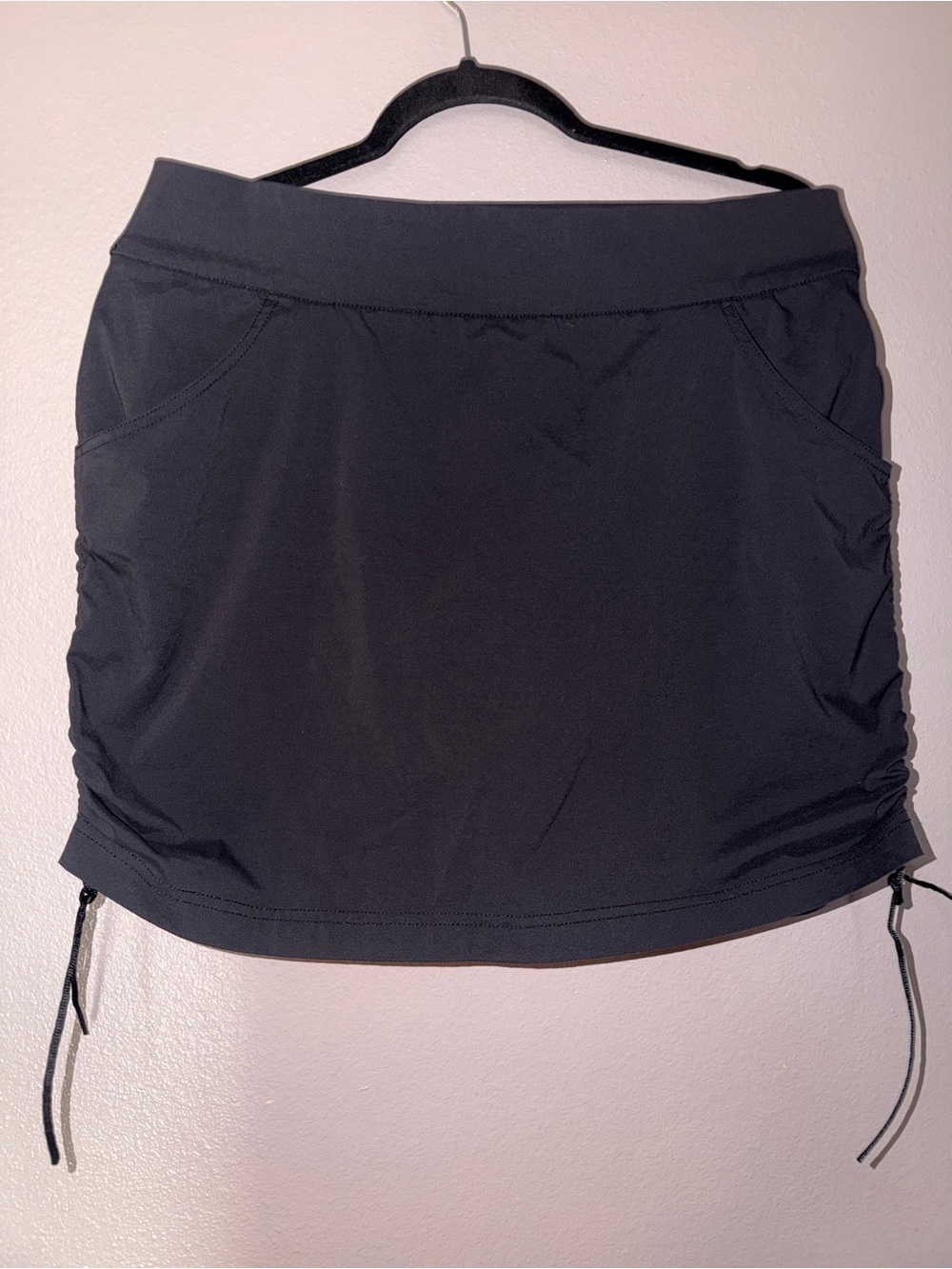 Columbia Black Mini Skort with Drawstring Hems